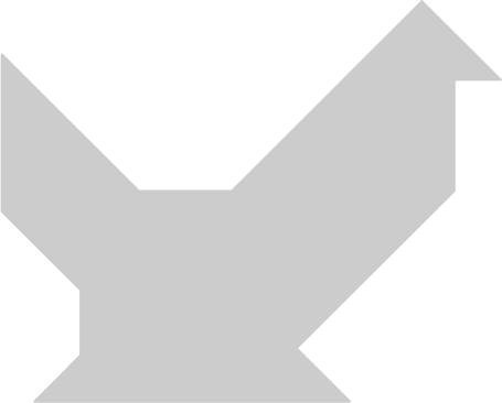 chicken tangram outline